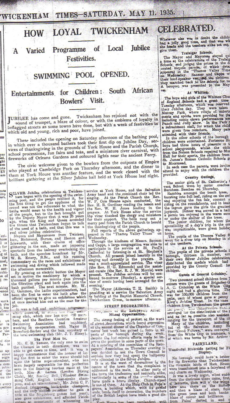 Twickenham Times 1935